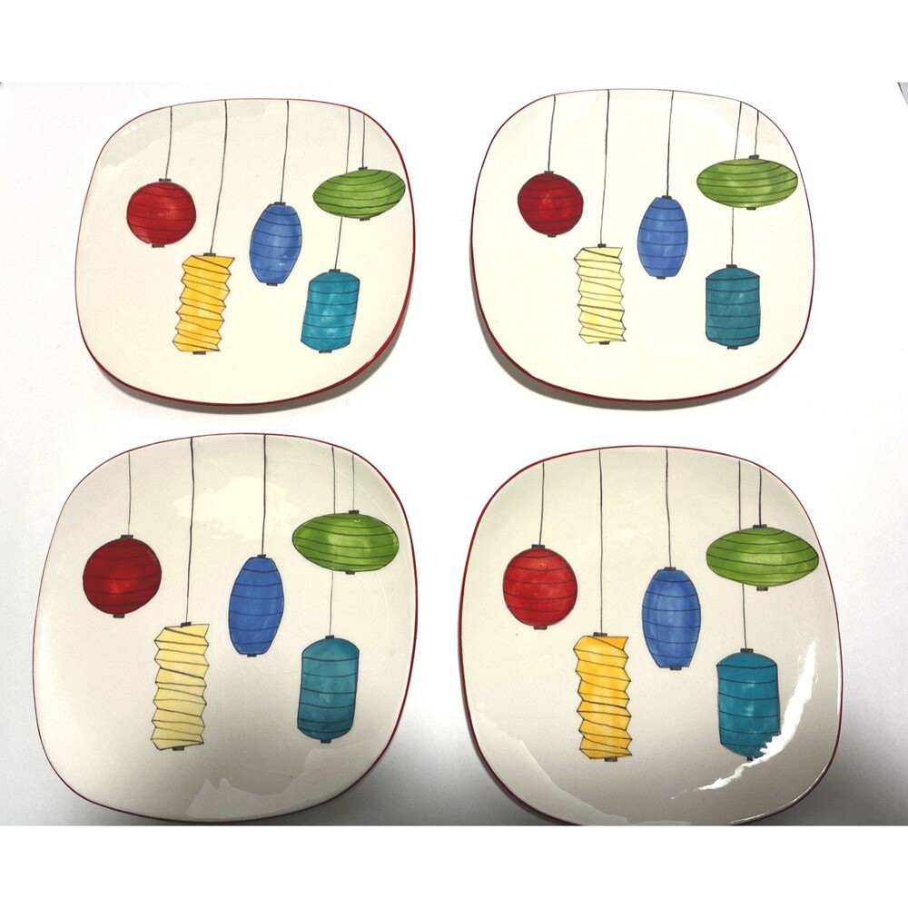 Hues And Brews Dessert/Snack COLORED PAPER LANTERNS Set of 4/ NIB